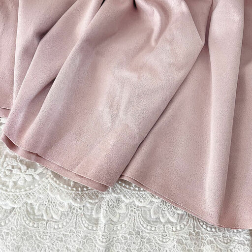 A55 - Штучна замша (двостороння-2) - Рожева-пудра - 25*78 см