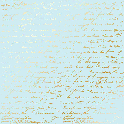Лист одностороннього паперу з фольгуванням "Golden Text Blue"(23-004)