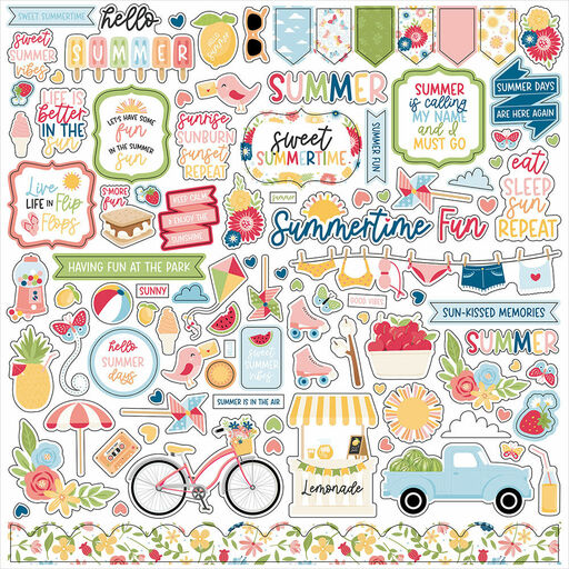 Echo Park - Have A Great Summer Collection - Cardstock Stickers - наклейки