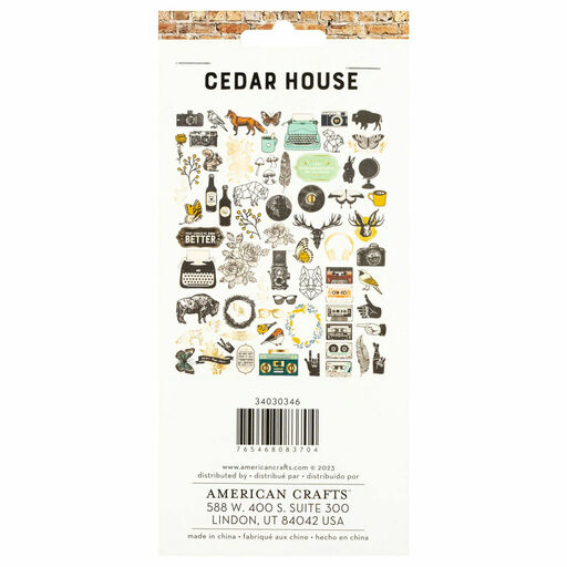 American Crafts - Cedar House - Ephemera Icon Die Cuts Shapes - висічки