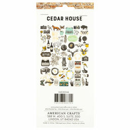 American Crafts - Cedar House - Ephemera Icon Die Cuts Shapes - висічки