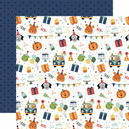 Echo Park - Birthday Boy Collection - Double-Sided Cardstock - Let's Celebrate - папір 30x30 см