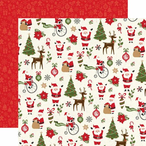 Echo Park - My Favorite Christmas Collection - Double-Sided Cardstock - Christmas Fun - папір 30x30 см