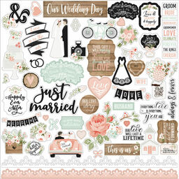 Echo Park - Our Wedding Collection - Cardstock Stickers - наклейки