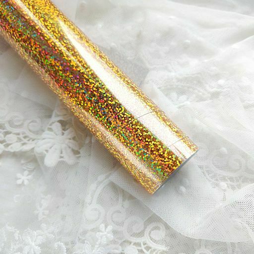 A22 - Термотрансферна плівка “Голографічна” - крапка - Золота - 25*50 см
