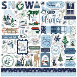 Echo Park - Wintertime Collection - Cardstock Stickers - наклейки