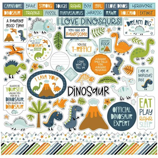 Echo Park - Dino-Mite Collection - Cardstock Stickers