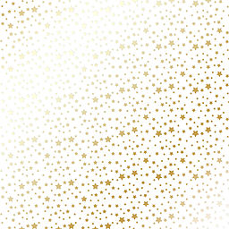 Лист одностороннього паперу з фольгуванням "Golden stars White" (9-012)