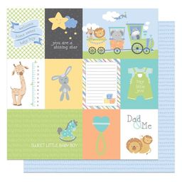 Photoplay Paper - Hush Little Baby Collection - Double-Sided Cardstock - Little Boy - папір 30x30 см