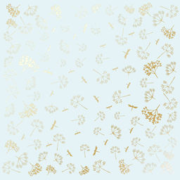 Лист односторонней бумаги с фольгированием "Golden Dill Mint" (7-007)