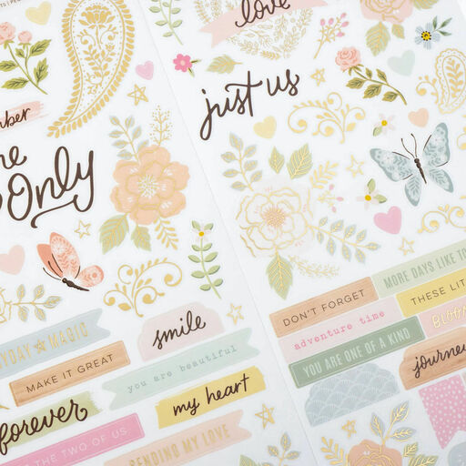 Create Paper - Gingham Garden Collection - Cardstock Stickers Pack-Accents & Phrases - наклейки