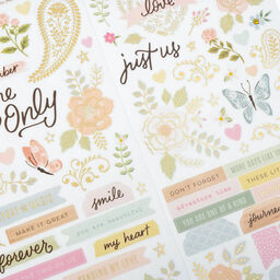 Create Paper - Gingham Garden Collection - Cardstock Stickers Pack-Accents & Phrases - наклейки