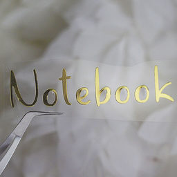 х-Notebook - 6 - вирубка із термотрансферної плівки - зеркальне жовте золото