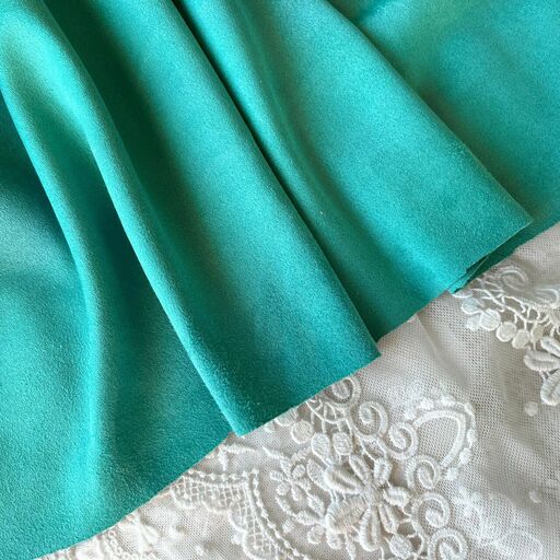 D19 - Штучна замша (двостороння) - Яскраво-бірюзова - 50*150 см