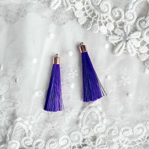 Китиця декоративна зі шляпкою 6 см - фіолетова