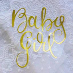 х-Baby girl - вирубка із термотрансферної плівки - зеркальне жовте золото