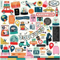 Carta Bella - Pack Your Bags Collection - Cardstock Stickers - наклейки