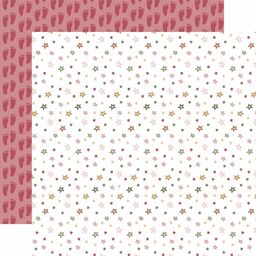 Echo Park - Special Delivery Baby Girl Collection - Double-Sided Cardstock - Sweet Sky Stars - папір 30x30 см