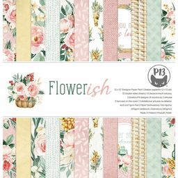 P13 - Flowerish Collection - Double-Sided Paper Pad - 1/2 набору паперу 30x30 см