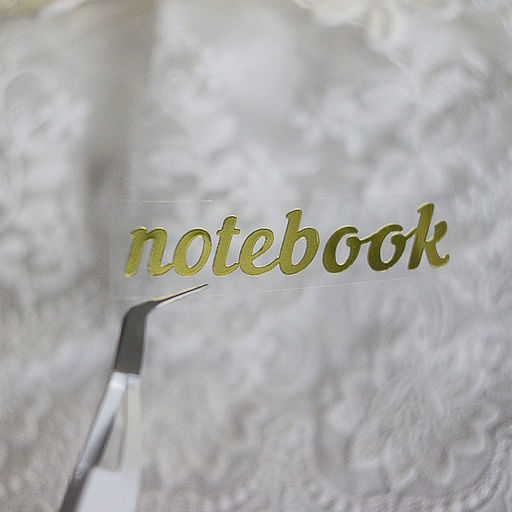 Notebook - 5 - вирубка із термотрансферної плівки - зеркальне жовте золото