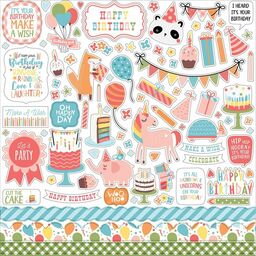 Echo Park - Birthday Girl Collection - Cardstock Stickers - наклейки