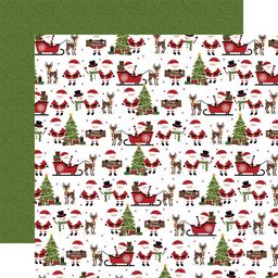 Echo Park - Christmas Magic Collection - Double-Sided Cardstock - North Pole Nights - папір 30x30 см