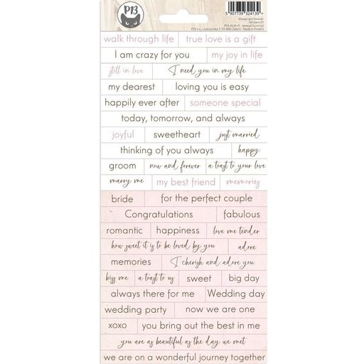 P13 - Always & Forever Collection - Cardstock Stickers - #01 - наклейки