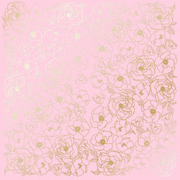 Лист одностороннього паперу з фольгуванням "Golden Pion Pink" (4-004)