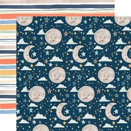 Echo Park - Welcome Baby Boy Collection - Double-Sided Cardstock - Sweet Dreams - папір 30x30 см