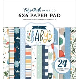 Echo Park - Welcome Baby Boy Collection - Double-Sided Paper Pad - 1/2 набору паперу 15x15 см