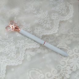 Ручка з "метеликом" - колір Білий з рожевим золотом