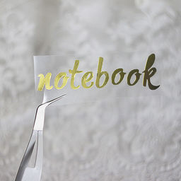Notebook - 4 - вирубка із термотрансферної плівки - зеркальне жовте золото
