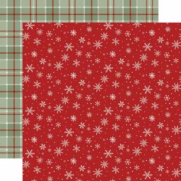 Echo Park - Christmas Time Collection - Double-Sided Cardstock - Snowflakes Falling - папір 30x30 см