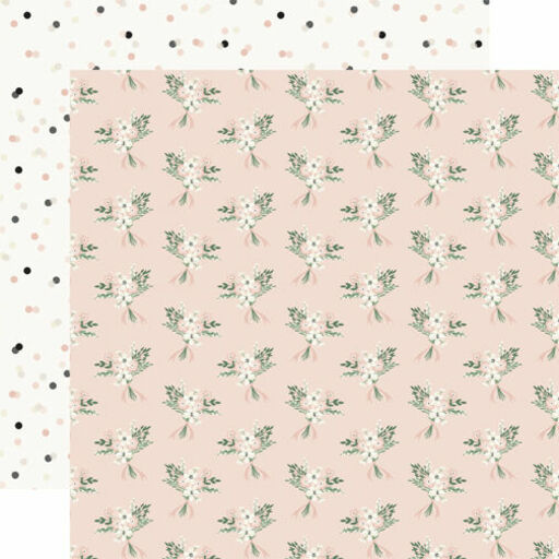Echo Park - Wedding Day Collection - Double-Sided Cardstock - Best Day Bouquet - папір 30x30 см