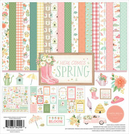 Carta Bella Paper - Here Comes Spring - Collection Kit - Double-Sided Paper Pad - набір паперу 30x30 см