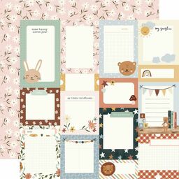 Simple Storis - Boho Baby Collection - Double-Sided Cardstock - Journal Elements - папір 30x30 см