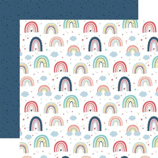 Echo Park - Little Dreamer Girl  Collection - Double-Sided Cardstock - Rainbow Magic - папір 30x30 см