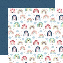 Echo Park - Little Dreamer Girl  Collection - Double-Sided Cardstock - Rainbow Magic - папір 30x30 см