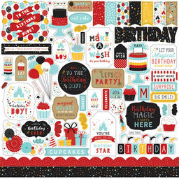 Echo Park - Magical Birthday Boy Collection - Cardstock Stickers - наклейки
