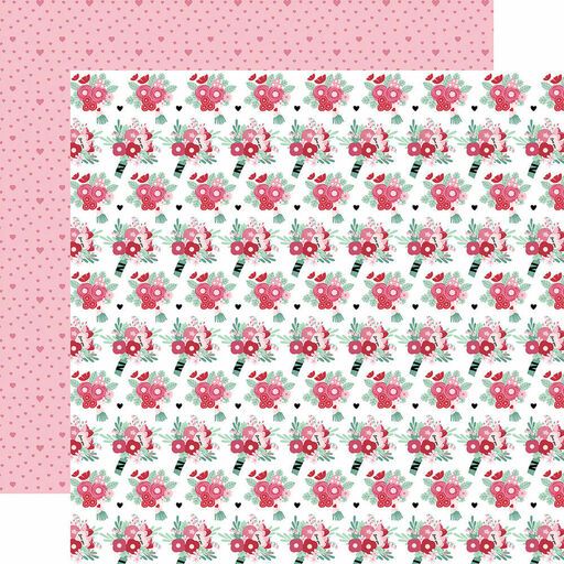 Echo Park - Valentine's Day Collection - Double-Sided Cardstock - Valentine Bouquets - папір 30x30 см