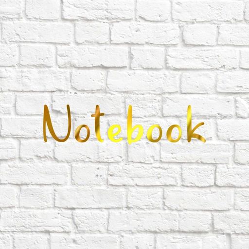 х-Notebook - 6 - вирубка із термотрансферної плівки - зеркальне жовте золото